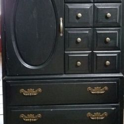 heavy wooden wardrobe