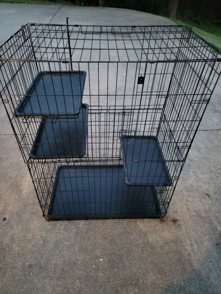 Pet Cage With 2 Doors For Cat, Ferret Dog
