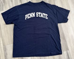 Large Penn State Navy Blue Cotton Adidas T-Shirt