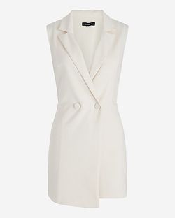Express Sleeveless Blazer Romper XS