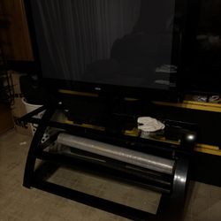Tv With Stand, Remote, Power Wires