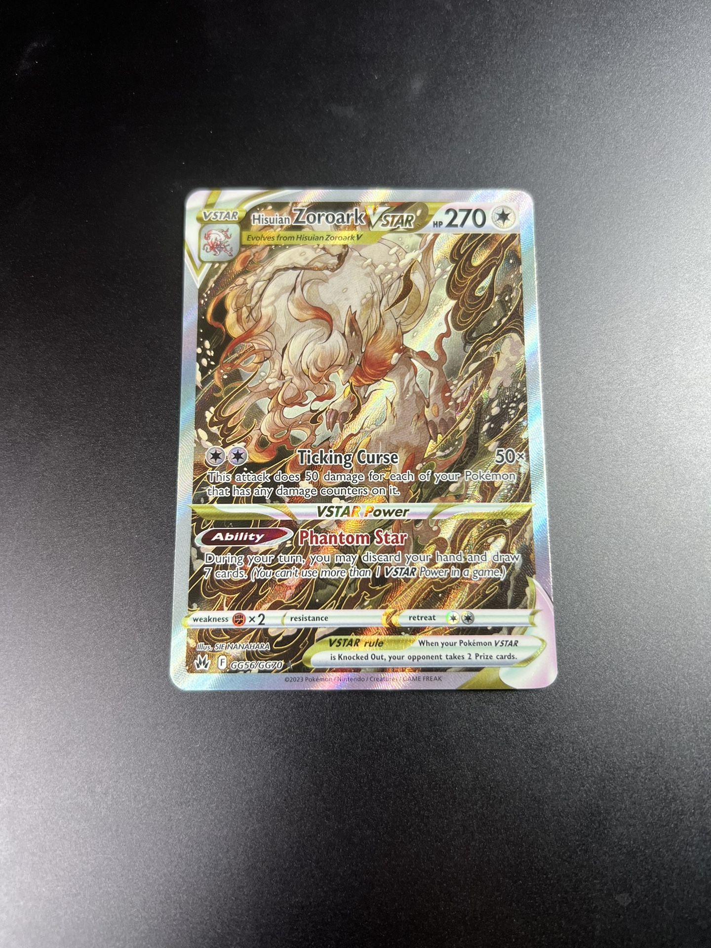 Hisuian Zoroark V Star Pokemon Card