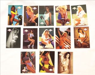 13  Individual base cards vintage non-sport trading cards from the 1992 introductory series Benchwarmer Series One First Edition Cards