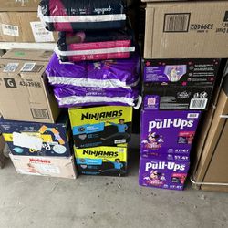 Pull-ups and Goodnites Various Sizes 