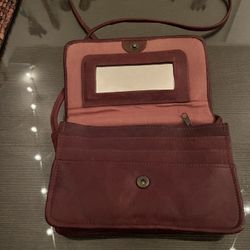 Small Wilson’s Leather Reddish Brown Crossbody Bag