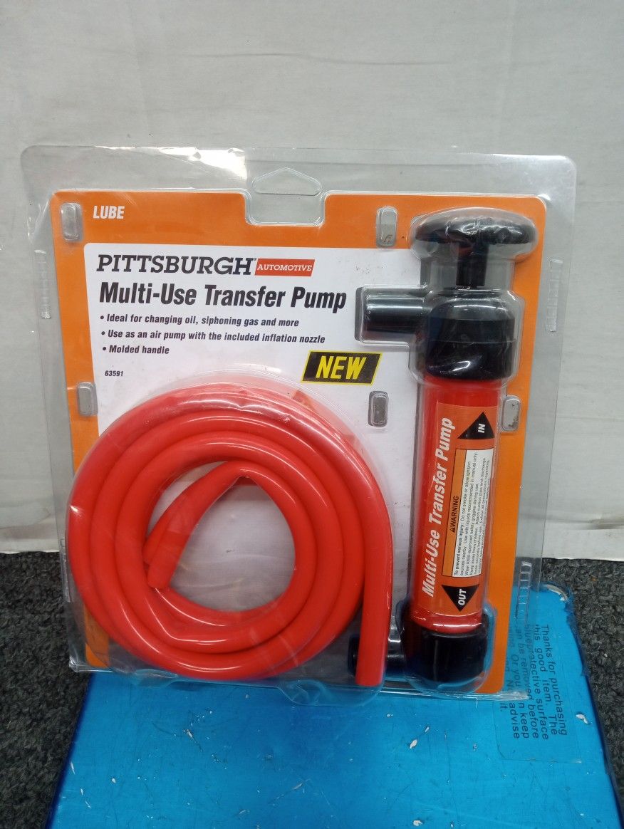 Pittsburgh Automotive Multi-Use Transfer Pump - Siphon Gas, Infusion Needle, Car