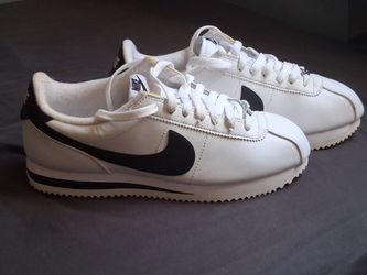 Nike Cortez White Black Leather Sneakers