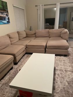 Beige Sectional Couch