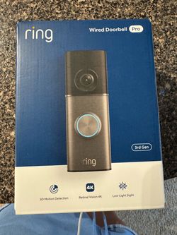 Ring Wired Doorbell 4K Pro (Newest Model), Retinal 4K with wide-angle video, 10x Enhanced Zoom, and Night Vision, Deep Silver