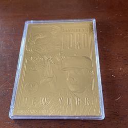 Wiley Ford 23 karat gold foil baseball card