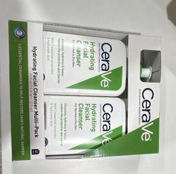 2 PACK CeraVe Hydrating Facial Cleanser Normal-Dry Hyaluronic Acid 2x12 fl oz