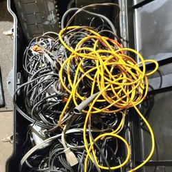 Pro Audio Mixed XLR and 1/4 cables few power supplies and miscellaneous stuff