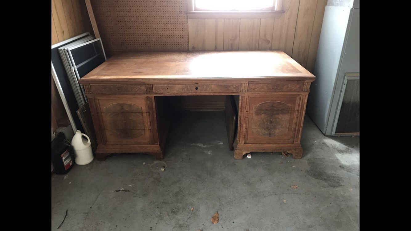 1950’s Solid Premium Walnut Executive Desk