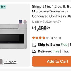 24” Sharp Drawer Microwave -Still In Box