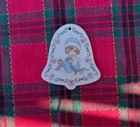 1995 Precious Moments Expressions Ceramic Bell Ornament .