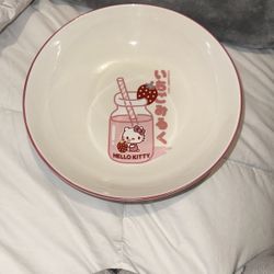 Hello Kitty Strawberry Milk Plate 