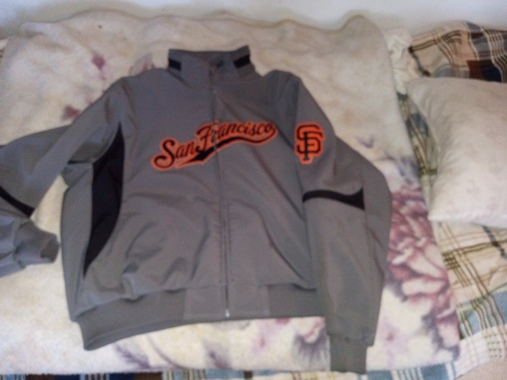 Majestic Brand Grey SF Giants Jacket