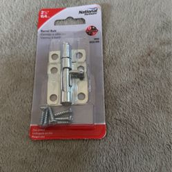 New In Package. 2 1/2” Barrel Bolt