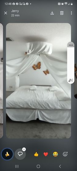 Exotic Bed with crown and mirror to see up top