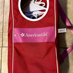 American Girl Doll Carrier With Extra Hangers