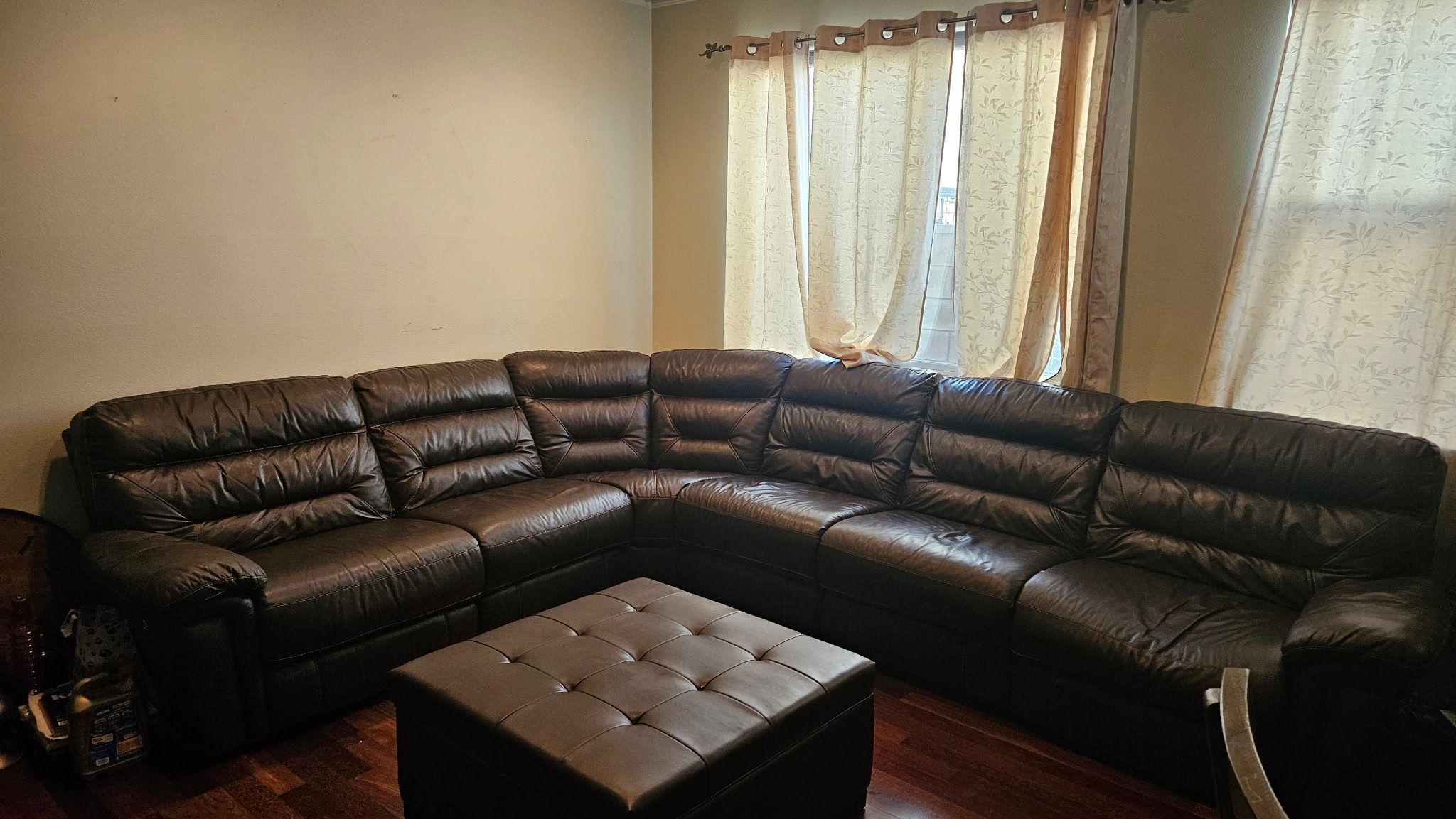 Leather Dark Brown Couch