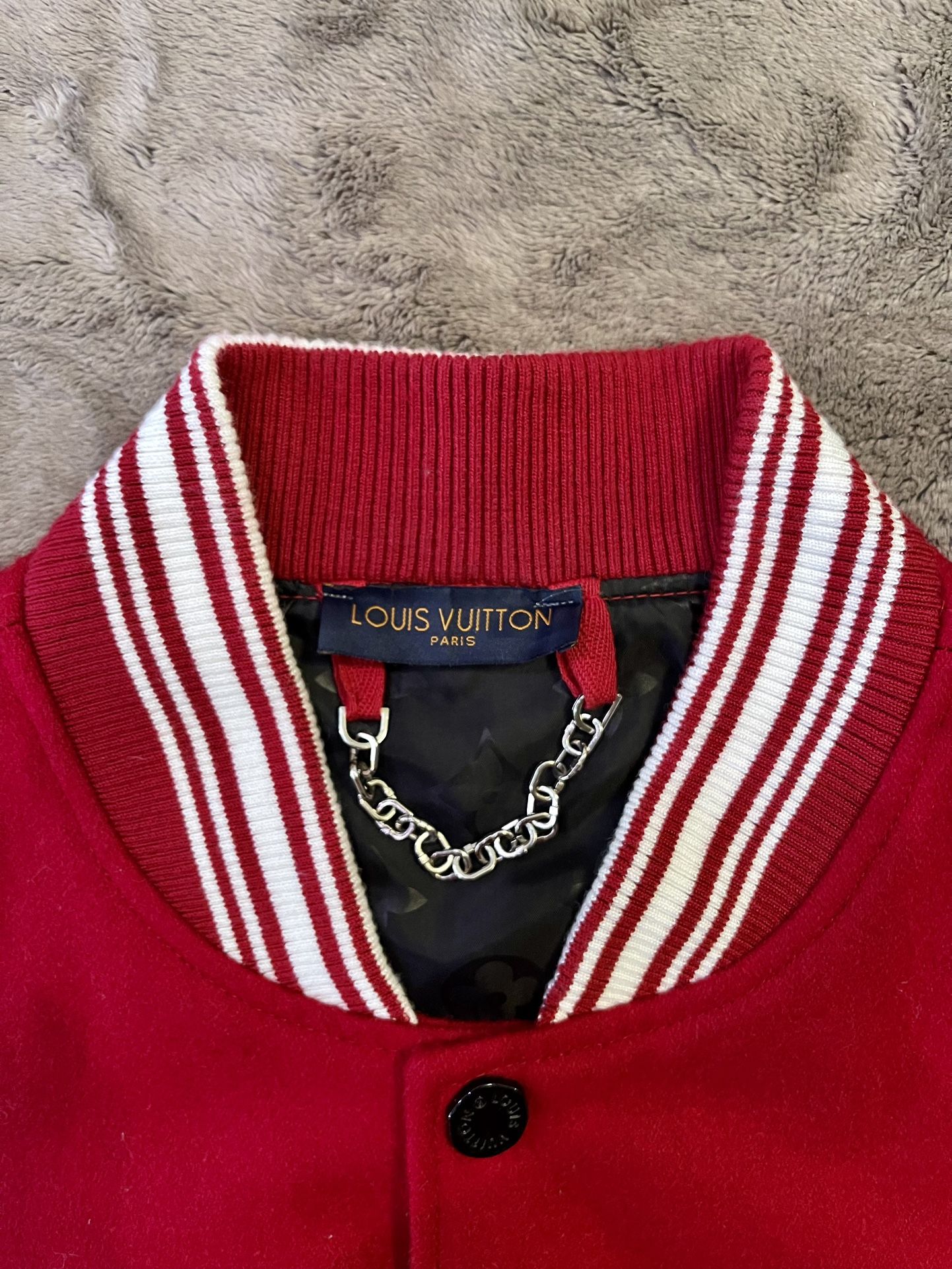 LV Louis Vuitton JAPAN ONLY Red Hunting Club Varsity Letterman Jacket for  Sale in Houston, TX - OfferUp