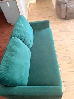 Teal Velvet Sofa Couch
