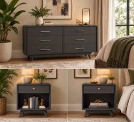 Mid-Century Dresser and Nightstand Set