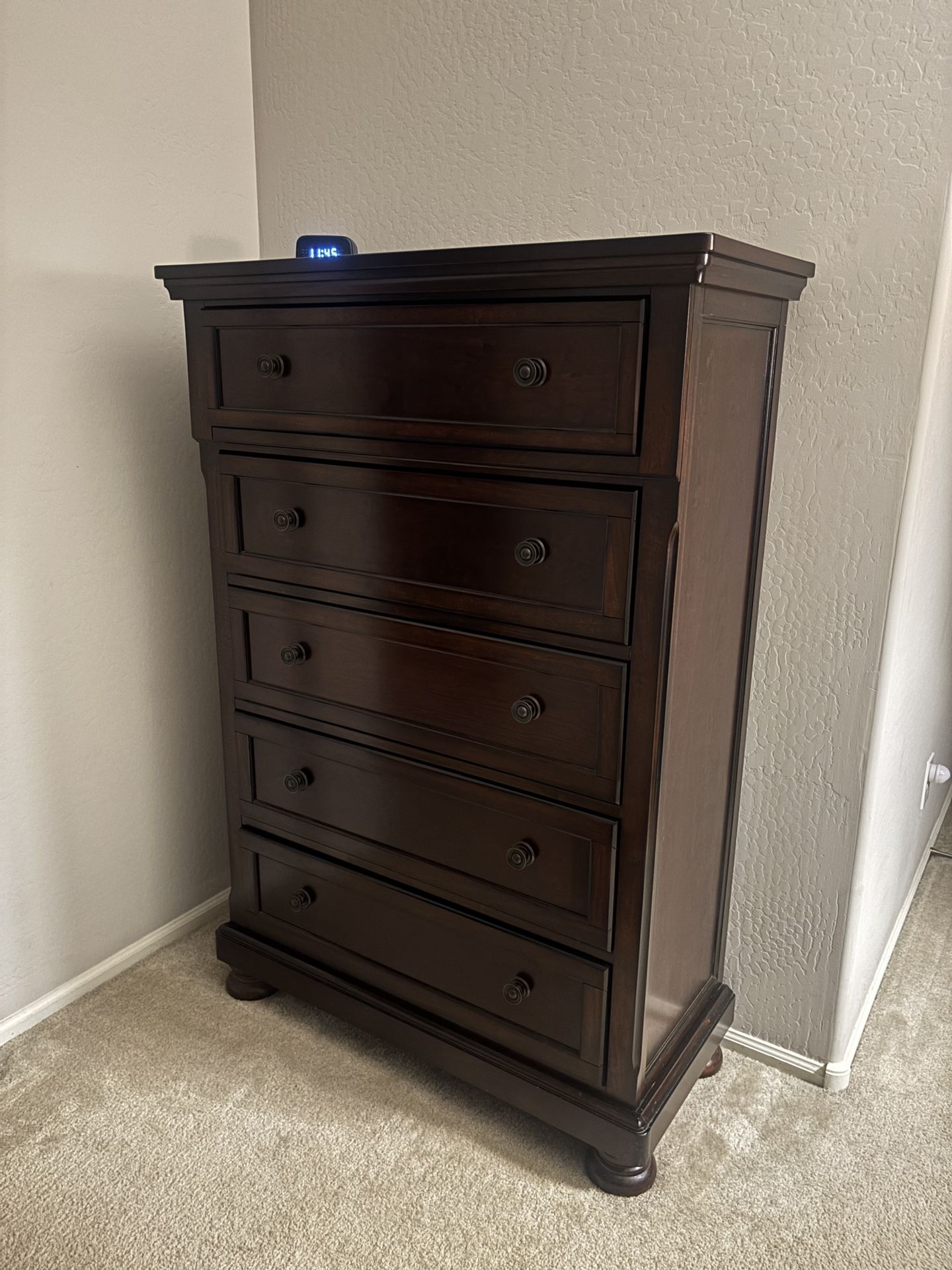 Tall Boy Dresser Porter Model Rustic Brown