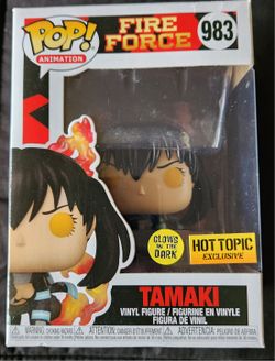 Funko Pop 983 Tamaki Fire Force Glow In The Dark Hot Topic Exclusive MIB