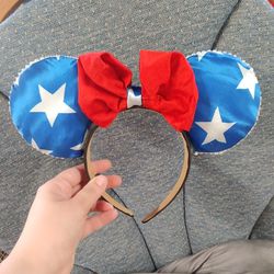 Handmade Captain America/ Fourth Of July Disney Ears