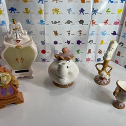 Disney Beauty and the Beast 10th Anniversary Limited Edition Tea Set - Rare Find!