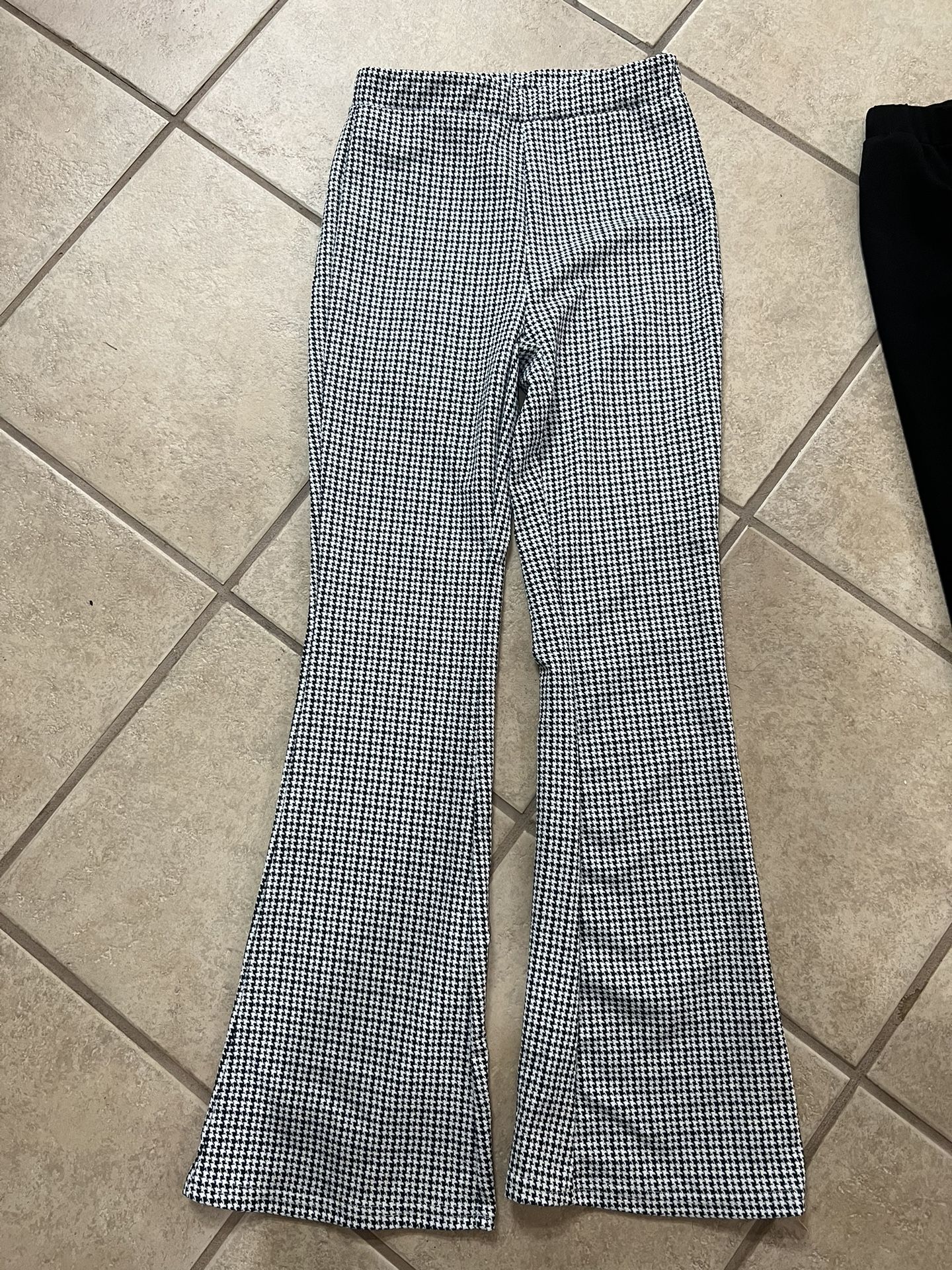 Black And White Plaid Dress Pants