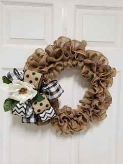 Farmhouse Burlap Wreath 