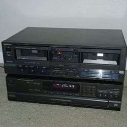 Technics Cassette Tape Player And CD Player Compact Disc 5 CD Changer