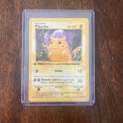 1st Edition Shadowless Red Cheeks Pikachu 