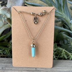 Turquoise Crystal Gold Necklace Charming Charlie