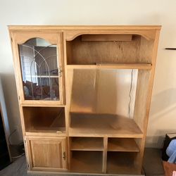 Free Oak Entertainment Center(check Description)
