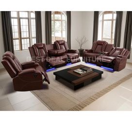 Power Reclining Couch 3-Pc Set — Sofa • Loveseat • Chair