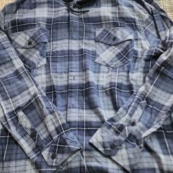 Hurley Hooded Flannel Shirt Mens XXL 2XL