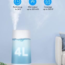 Govee Smart Humidifier - Wifi Enabled App Control Or Manual Mode. Oil Diffuser Ready 