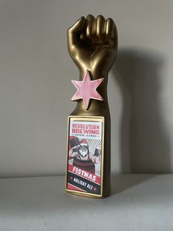 Mint Revolution Brewery “Fistmas” Tap Handle 
