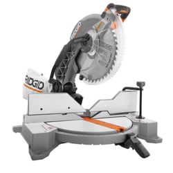 RIDGID 15 Amp Corded 12 in. Dual Bevel Miter Saw with LED