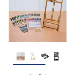 Acrylic Paint & Easel - 51 Piece
Set