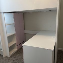 Twin Bunk Desk Closet Bed 