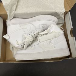 Nike Air Force 1 All White High Size 5y / 6.5