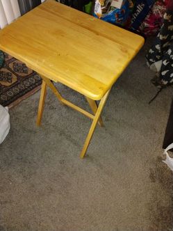 Folding tray table pickup only cash