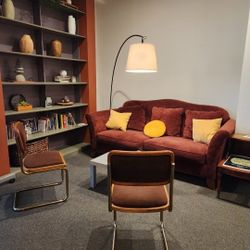 Red Velvet Wide Loveseat
