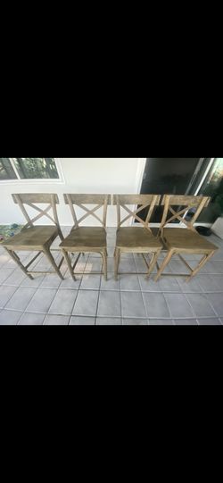 World Market Bistro Distressed Wood Barstool