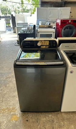 Samsung Top Load Washer Stainless Steel - Top Load Easy View Glass Lid